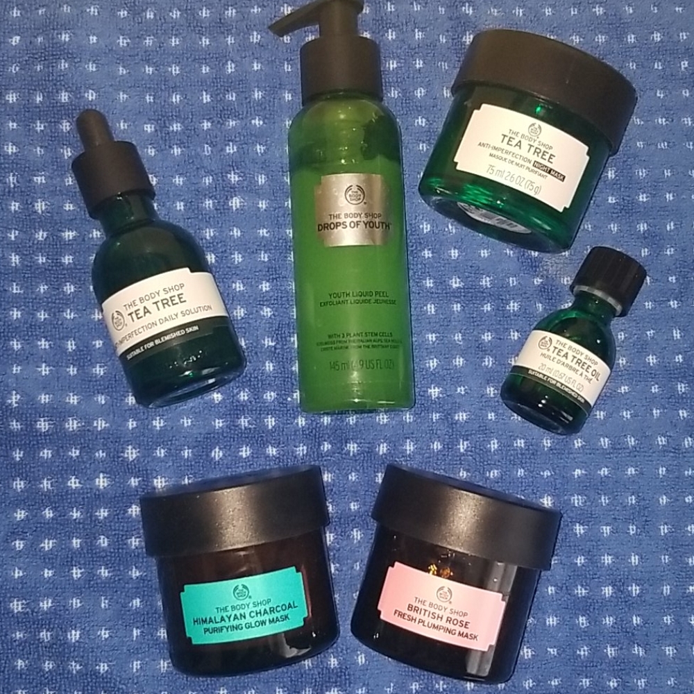 The Body Shop Lot of 6! Drops of Youth, Tea Tree